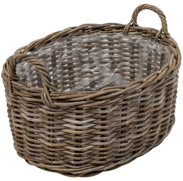 Kurv oval med håndtag 53x40x25cm