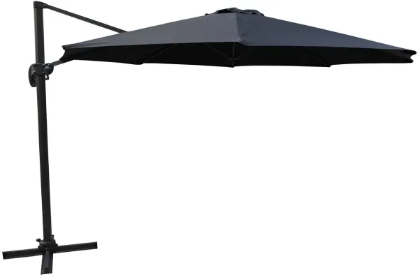 VENTURE DESIGN Leeds parasol med tilt, 3,5m - sort stof og aluminium